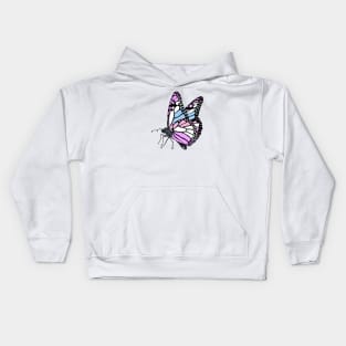 Bigender Butterfly Kids Hoodie